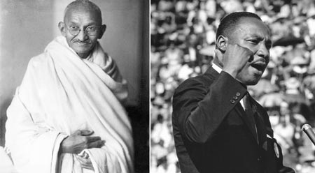 Ahimsa história Gandhi Martin Luther King