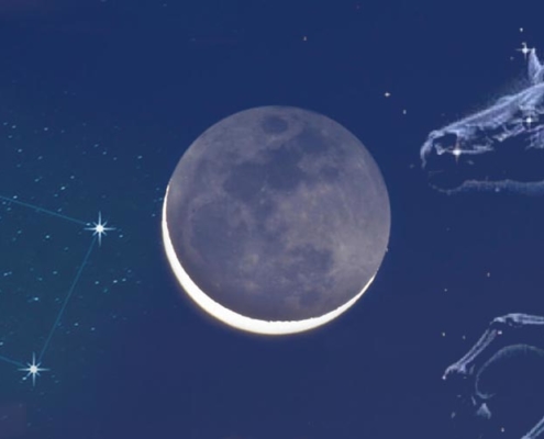 imagem da lua nova - mensagem canalizada de pegasus