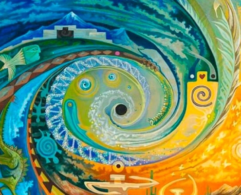 mensagem canalizada: sentido da vida - arte espiral por sam brown