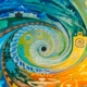 mensagem canalizada: sentido da vida - arte espiral por sam brown