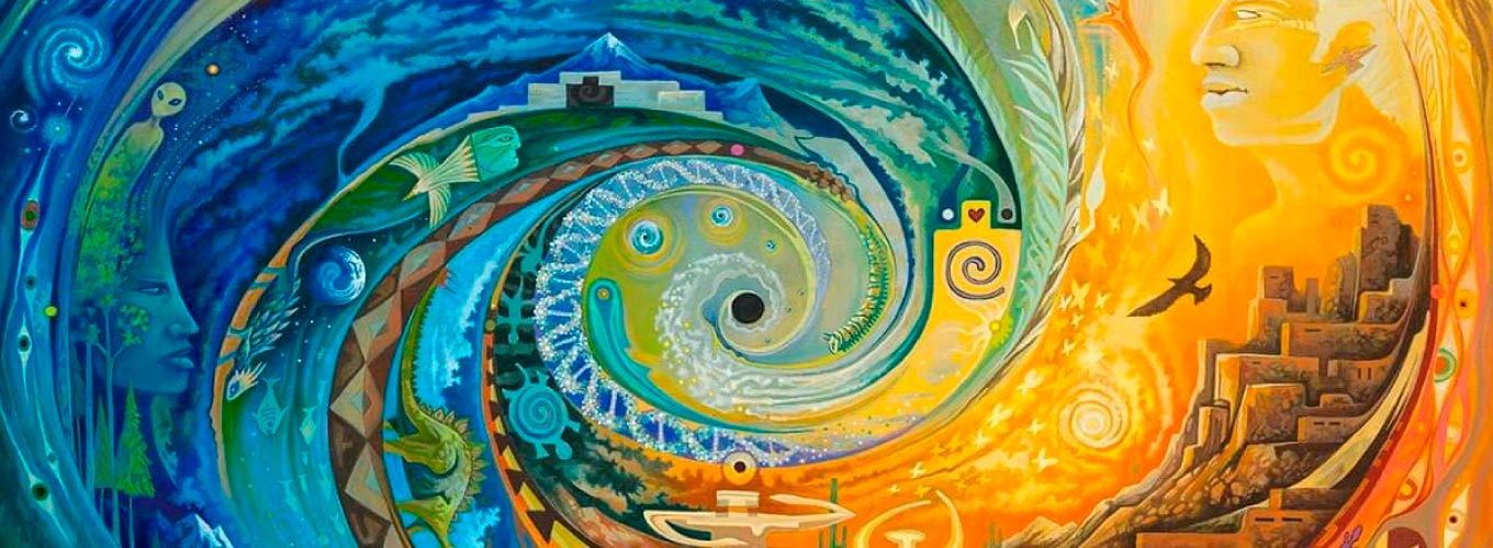 mensagem canalizada: sentido da vida - arte espiral por sam brown