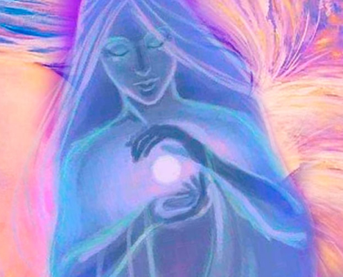 a energia e essência feminina do coração - ilustração