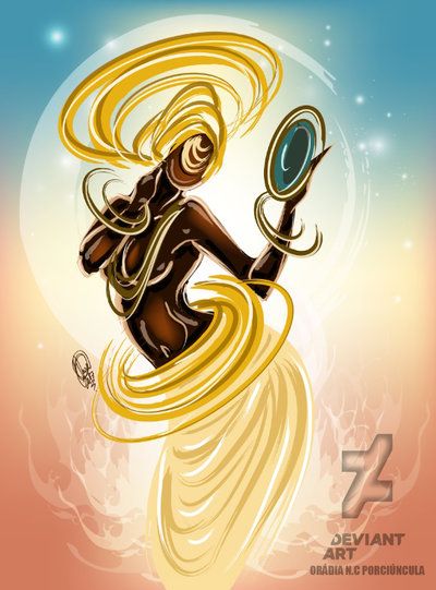 oxum: deusa do amor, beleza - espelho