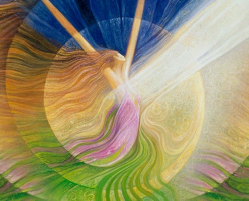 ilustração de Freydoon Rassouli - Conexão com o eu Divino