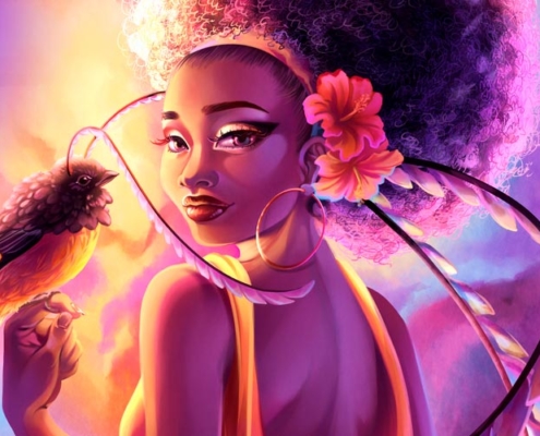 você em primeiro lugar - ilustração de Yseulta - mulher com amor próprio