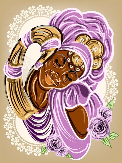 orixá nanã bureque: ibiri e flores