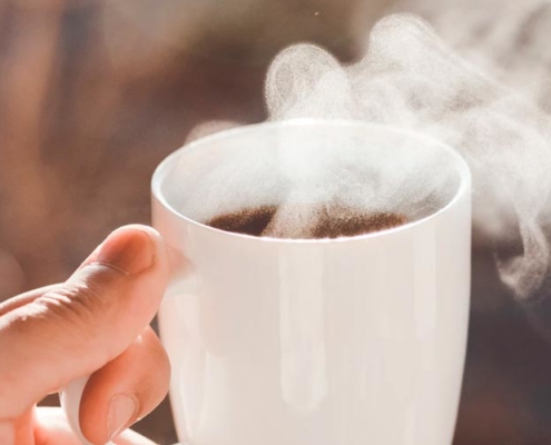 manh, café e bons pensamentos
