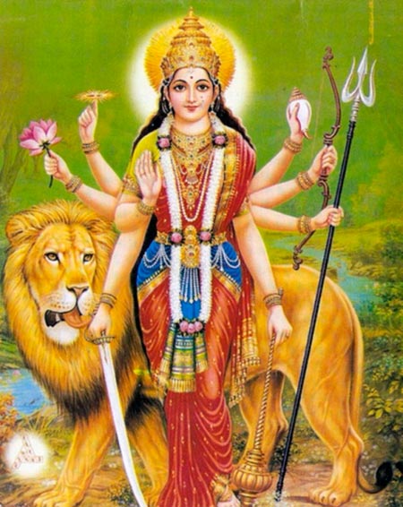 deusa indiana durga - deusas da prosperidade