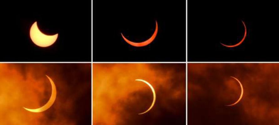 Sequência de um eclipse solar por Diário Online