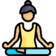 ícone de meditação para mulheres