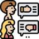 ícone de Dar e receber feedbacks constantes