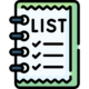 ícone de organize a sua rotina e estabeleça uma lista de prioridades